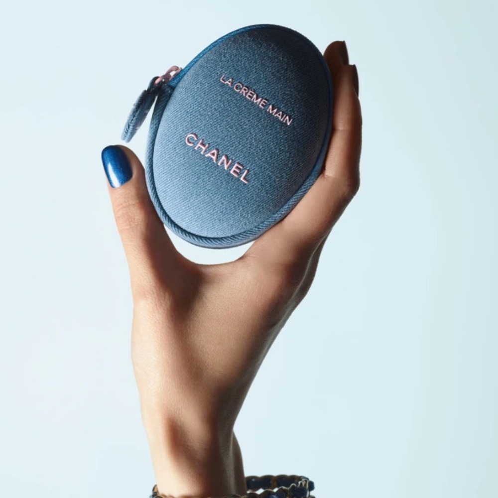SOLD CHANEL La Crème Main in Elegant Blue